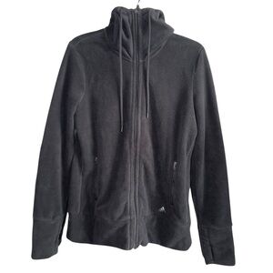 NWT Adidas Black Fleece Full Zip Hooded Sweatshirt Jacket Size Large